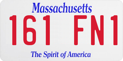 MA license plate 161FN1