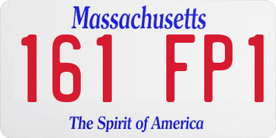 MA license plate 161FP1