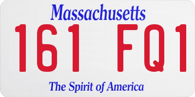 MA license plate 161FQ1
