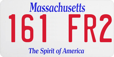 MA license plate 161FR2