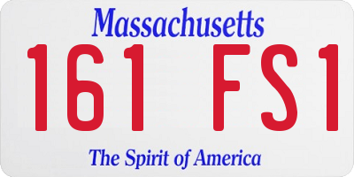 MA license plate 161FS1