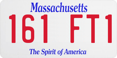 MA license plate 161FT1