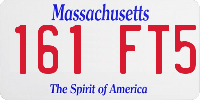 MA license plate 161FT5