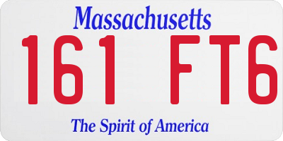 MA license plate 161FT6