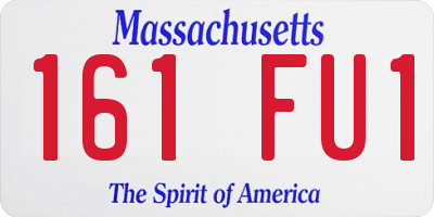 MA license plate 161FU1