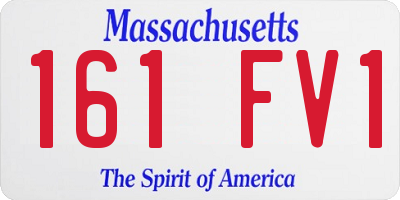 MA license plate 161FV1