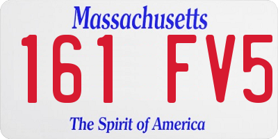 MA license plate 161FV5