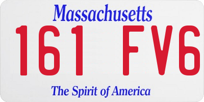 MA license plate 161FV6