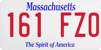 MA license plate 161FZ0