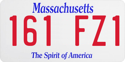 MA license plate 161FZ1