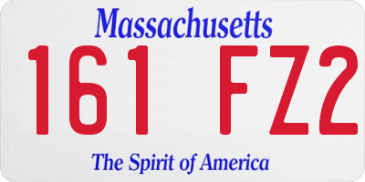 MA license plate 161FZ2