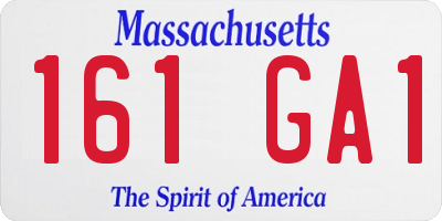 MA license plate 161GA1