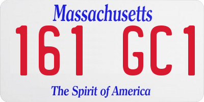 MA license plate 161GC1