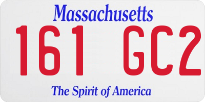 MA license plate 161GC2