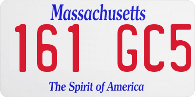 MA license plate 161GC5