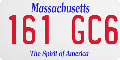 MA license plate 161GC6