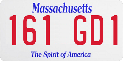 MA license plate 161GD1