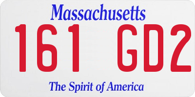 MA license plate 161GD2