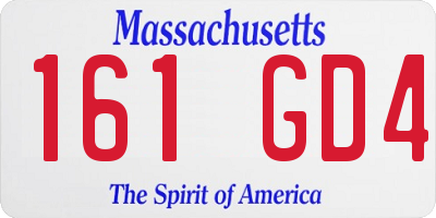 MA license plate 161GD4