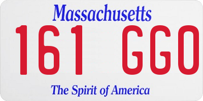 MA license plate 161GG0