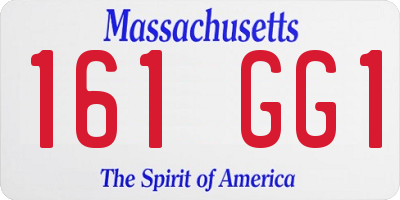 MA license plate 161GG1