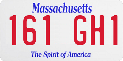 MA license plate 161GH1