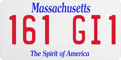 MA license plate 161GI1