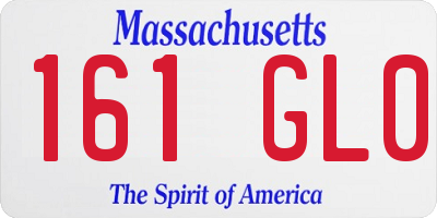 MA license plate 161GL0