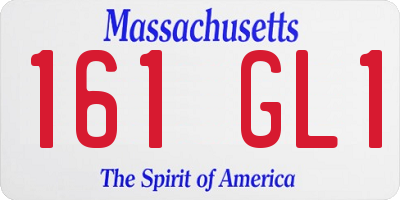 MA license plate 161GL1