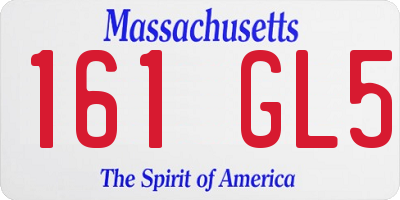 MA license plate 161GL5