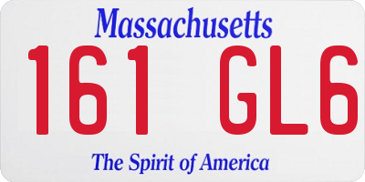 MA license plate 161GL6