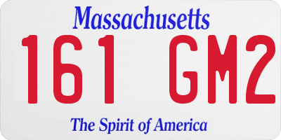 MA license plate 161GM2