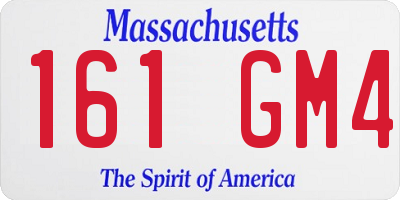 MA license plate 161GM4
