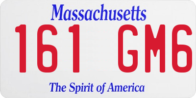MA license plate 161GM6