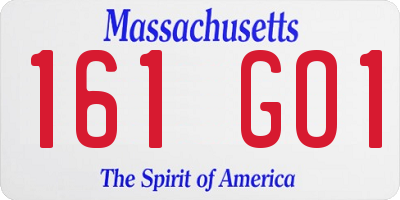 MA license plate 161GO1