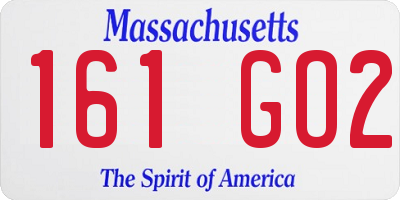MA license plate 161GO2