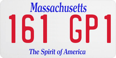 MA license plate 161GP1