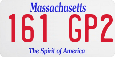 MA license plate 161GP2