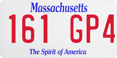 MA license plate 161GP4