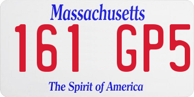 MA license plate 161GP5