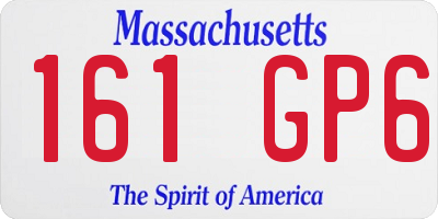 MA license plate 161GP6