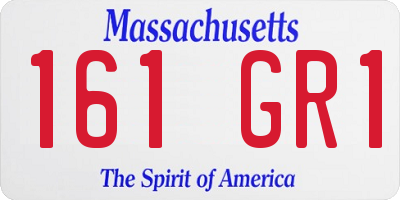 MA license plate 161GR1