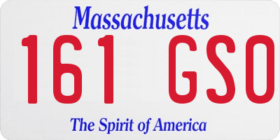 MA license plate 161GS0