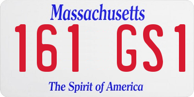 MA license plate 161GS1
