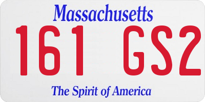MA license plate 161GS2