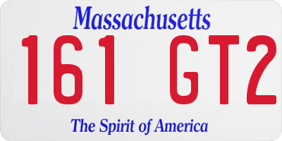 MA license plate 161GT2