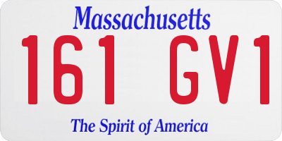 MA license plate 161GV1