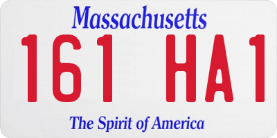 MA license plate 161HA1