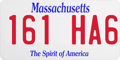MA license plate 161HA6