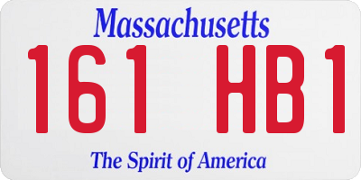 MA license plate 161HB1